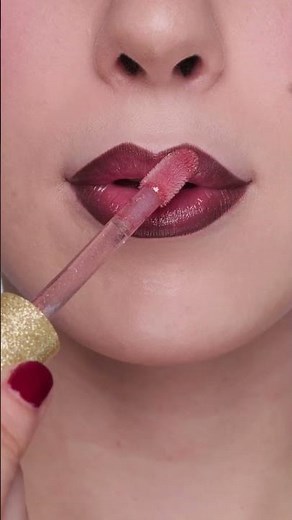 Ombre Glittery Lip Look Using Revlon Multi Liner, Glass shine Balm and Glimmer Gloss