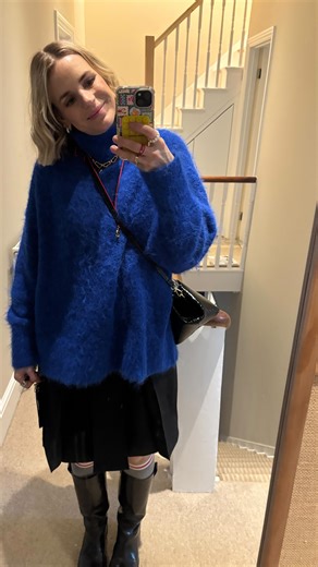 sarah johanna hayman on Instagram: "Thats it. It’s just one pair of boots on repeat. No rotation needed. I wear them over jeans, skirts, dresses. They are versatile and well worn. They were expensive and I am wearing them pretty much every day. You don’t need lots of different pairs of boots. One pair is just enough but pick a comfortable pair. Outfit details Skirt @cosstores Jumper @americanvintage_officiel Boots @alohas Socks @damsonmadder Bag @ganni #outfitrepeater #dopaminedressing #winterbo