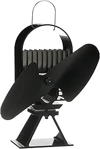 Ecofan AirDeco II Heat Powered Stove Fan - Powerful Modern Design, Low Start Temperature Technology Ideal for Wood, Gas, Pellet & Soapstone Stoves - Circulates Warm Air Efficiently & Reduces Fuel Cost