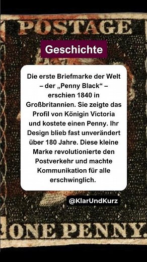 Die Geburt der Briefmarke #geschichte