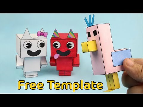 Garten of Banban 2 , 3D Shapes Paper Craft Ideas 😍 Banban , Banbaleena, Opila Bird