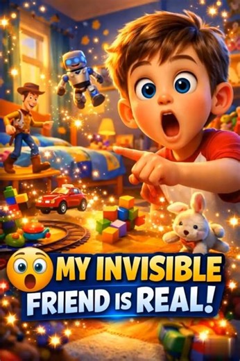 His Invisible Friend Was REAL 😱✨ | Magical Kids Story #shorts