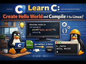 Learn C: Create Hello World and Compile it for Linux Users!