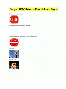 Oregon DMV Driver's Permit Test: Sign Recognition Tips