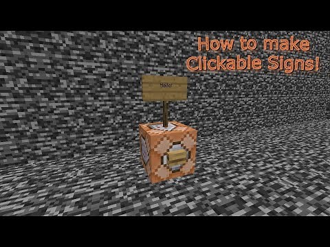 How to make clickable signs with commands