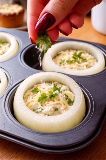 🧅🔥Cottage Cheese Onion Ring Muffin Cups