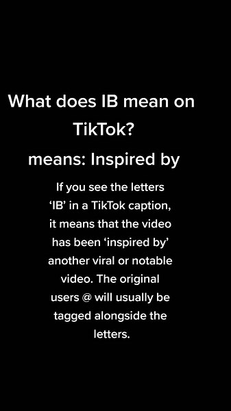 Understanding IB Meaning on TikTok