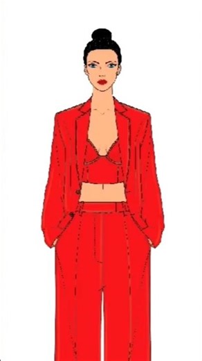 How to create a digital fashion illustration #art #trending #shorts #shortsfeed #viralvideo #viral