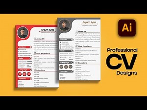 How to Design Creative and Job Wining Resume in Adobe Illustrator CV Design
