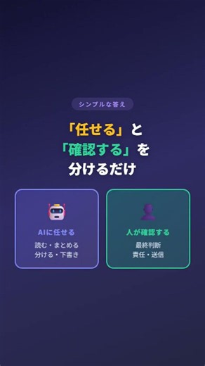 AI実装で大切なのは「任せること」と「確認すること」を分けること