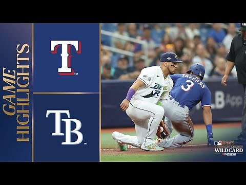 Rangers vs. Rays Wild Card Game 1 Highlights (10/3/23) | MLB Highlights