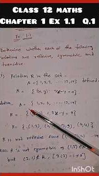 chapter 1 relation and function. quetion no .1.1 (i) class 12 maths. class 12 maths chapter 1.