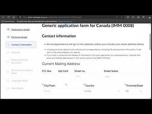 How To Fill Digital Imm 008 Generic Application Form For Canada Online Step by Step Full Information