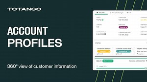 Account profiles: 360 degree customer view