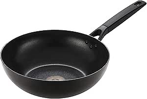 LocknLock Hard & Light Black Wok 13 inch Cookware Hard Anodized, Aluminum, Nonstick Coating with Ergonomic Bakelite Handle, PFOA Free, Induction Ready, Dishwasher and Oven Safe