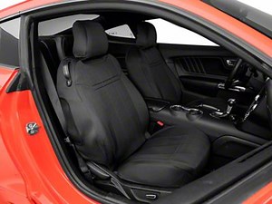 SpeedForm Mustang Alterum Series Neoprene Front Seat Covers; Black 406768 (15-23 Mustang Fastback) - Free Shipping