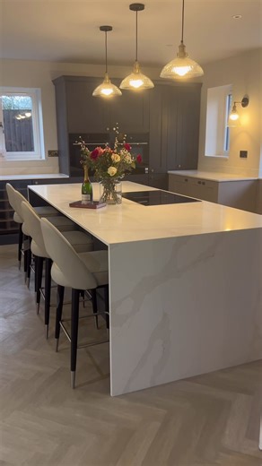 Beautiful Kitchen Design with Maddison Slate Blue Accents