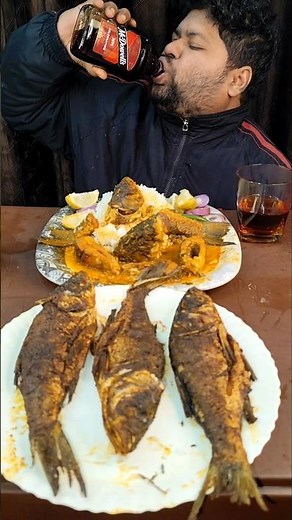 😱McDwell's Rum🥃Neat Drink🔥🥵With Fish Fry🐠🤤 ll #rum #rumdrinks #rumneatdrink #alcohol #eating #fish
