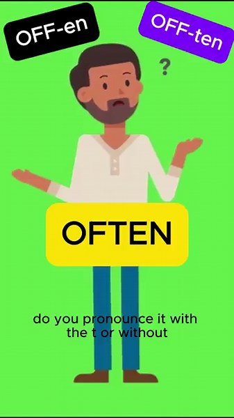 how to pronounce 'often'? with or without 't'? #english #vocabulary #pronunciation #ielts