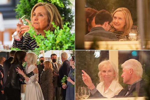 Bill and Hillary Clinton are spotted out to dinner in Manhattan