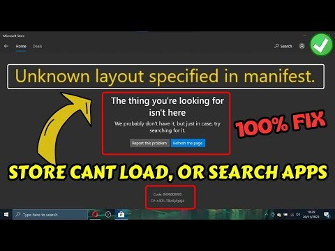 Microsoft Store Unknown layout specified in manifest error code 0x00000005