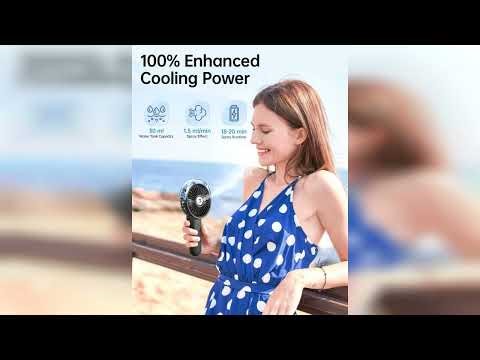 Review: SWEETFULL Portable Misting Fan - 180° Foldable Handheld Personal Fan with Mist Spray, ...