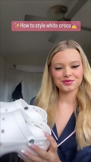 How to style white crocs #style #whitecrocs #fyp #foryou