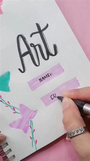 Easy DIY Frontpage : Art 🎨 #art #frontpage #shorts