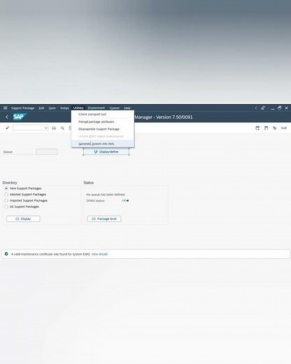 How to generate System Information XML in SAP System for Maintenance Planner #sap #sapbasis #s4hana
