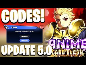 *💫UPD 5.0* NEW ALL WORKING UPDATE 5.0 CODES FOR ANIME CARD CLASH! ROBLOX ANIME CARD CLASH CODES