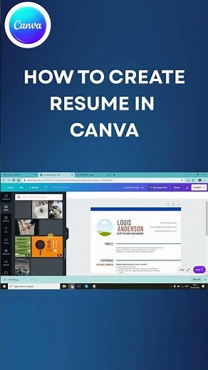 How to Create Resume In Canva | Canva Resume | #canvaresume #biodata #resumetemplate #resumetips