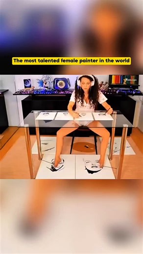 World’s Most Extreme Painter 🎨 | Rajacenna Meet Rajacenna, the genius painter from the Netherlands who keeps pushing the limits of art! 🎨 She started with one hand… then two hands… then both hands upside down… and now she paints 8 different artworks at the same time using her hands and feet. 😱 Is this art or pure magic? 🔥 Watch till the end — her talent will leave you speechless! #art #artist #painting #talent #shorts #creativity #artwork #painter #skills #viralshorts #inspiration #amazingar