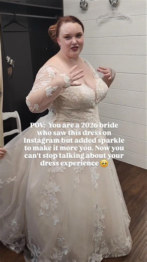 Plus Size Bride Saw this Dress on Instagram but After Trying It On, She Asked to Add More Sparkle