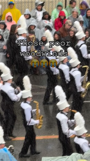 The Band Mom on Instagram: "Rain, rain, go away. #roseparade #marchingband #woodwinds"