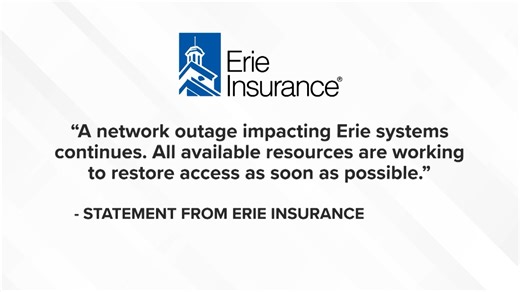 Erie Insurance impacted by weekend network outage, but what does that mean?