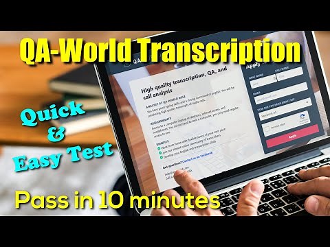 QA-World Transcription Jobs | How To Pass Transcription Test | Full Tutorial