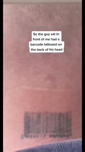 Barcode Tattoo on Head Experiment
