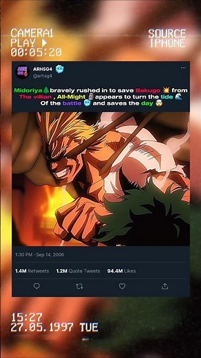 All-Might🗿 Saves *Deku🌲* and *Bakugo💥* from the Sludge Villian 🥀 | #allmight #deku #mha #bakugo