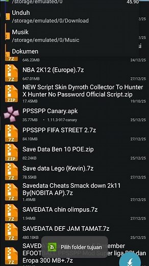 cara memasang save data ppsspp