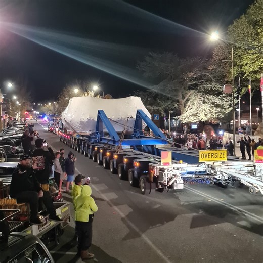 Kat’s ADVenture Ride on Instagram: "SPEAKING OF EPIC ADVENTURES... WHAT ABOUT THIS EPIC MOVE!? 💪 A bit of excitement in the Snowy Mountains late last night, with Snowy 2.0 trucking one of Australia's largest oversize loads ever. The cutter head for Snowy Hyrdo's newest Tunnel Boring Machine (called TBM Monica) slowly made its way to the remote assembly site near Kiandra overnight. On the journey's final leg from Port Kembla, the night's route began just up the road in Bredbo and slowly made its