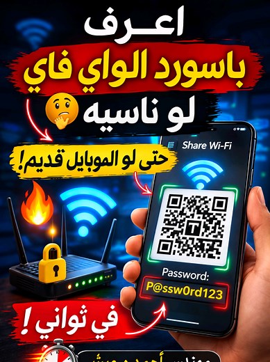 استعادة باسورد الواي فاي على الموبايل بسهولة