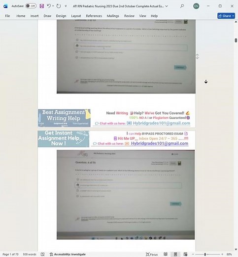 ATI RN Pediatric NursingOnline Exam Requires Respondus Lockdown Browser + Webcam Exam #assignments