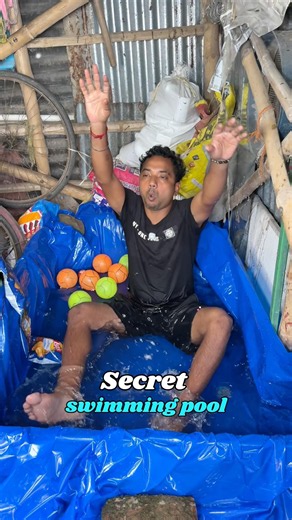 Built a secret pool in my room ? Bengali mini blog #shorts