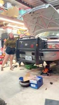 She watched one racing movie and now she’s part of the pit crew! #wrenchin #mechanic #shop