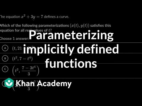 Parameterizing implicitly defined functions | AP®︎/College Precalculus | Khan Academy