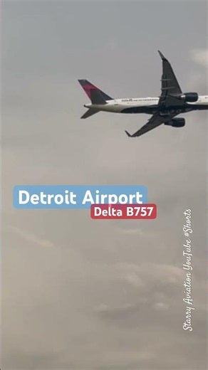 Delta Boeing 757-200 at Detroit Metro Airport DTW! #shorts