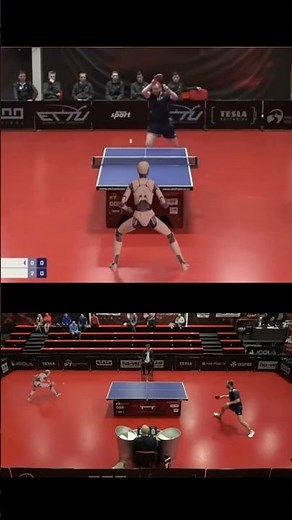 AI Robots Compete in Ping Pong Table Tennis Match