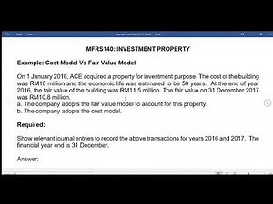 Example Cost Model Vs FV Model