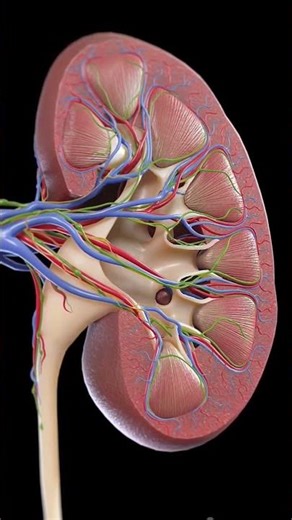 Human Kidney Inside View #sciencevideo #facts #shorts #anatomy #youtubeshorts