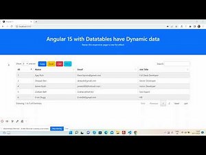 Angular 15 Datatable with Print CSV Excel Copy Buttons